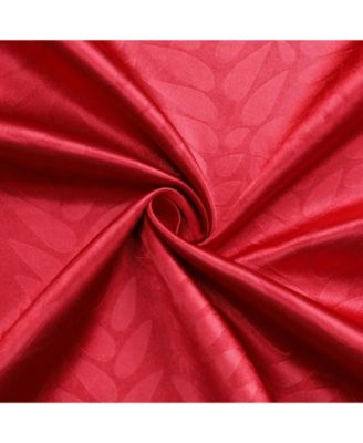 1 Piece Priscilla Light Filtering Grommet Top Embossed Leaves Jacquard Window Curtain Panel - Champagne