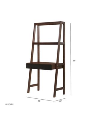 Streamdale 32x20x68" Ladder Desk, Ladder Style Display Shelf