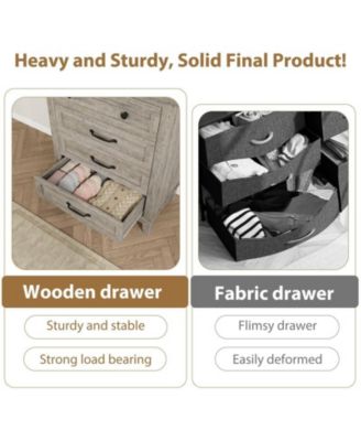 34.8" Tall Vertical Drawer Dresser with Large Storage