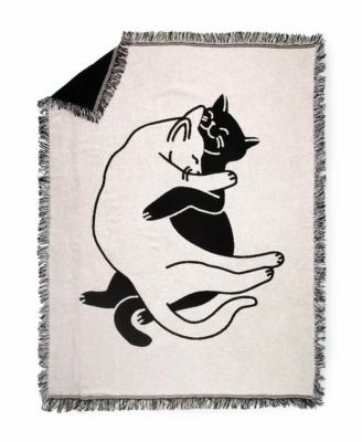 Snuggle Cat Cotton Throw Blanket, 60" x 46"