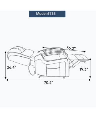 Streamdale Power Beige Chenille Lift Recliner w/ Heat & Massage