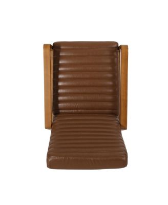 Streamdale Faux Leather Wood Hand Manual Club Recliner