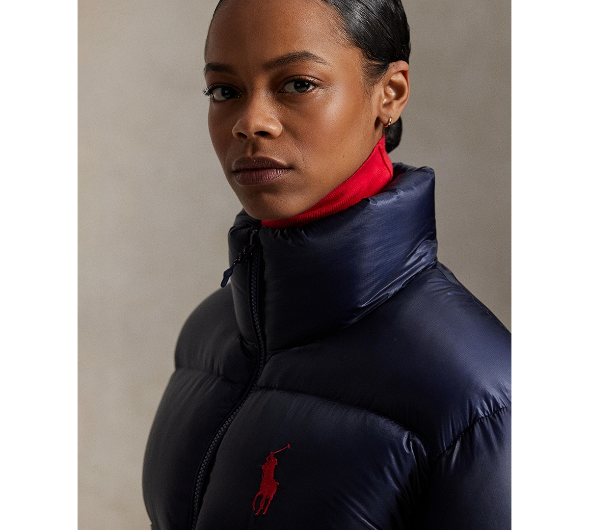 Polo Ralph Lauren Women's Flag Mid-Weight Down Puffer Jacket