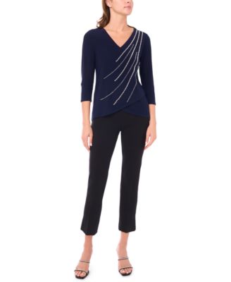 Petite V-Neck Tulip Hem Top