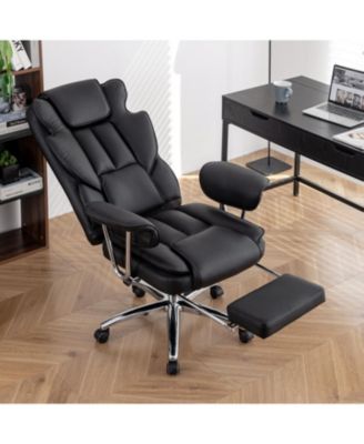 Streamdale Executive Chair with Footrest, Leather & Ergonomic