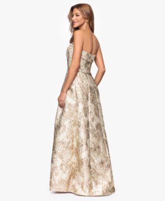 Women's Brocade Strapless Ball Gown