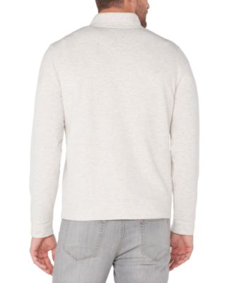 Men's Mock-Neck Button Placket Pull-On Sweatshirt