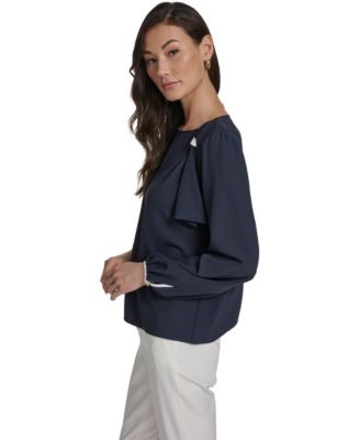 Women's Long-Sleeve Side Tie Top