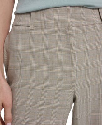 Women's Plaid Bootcut Trousers