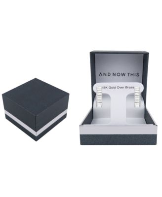 Crystal Silver Plated Brass Heart Hoop Earrings, Macy's Exclusive