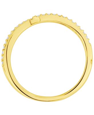 Cubic Zirconia 18k Gold Plated Brass Coil Ring, Macy's Exclusive