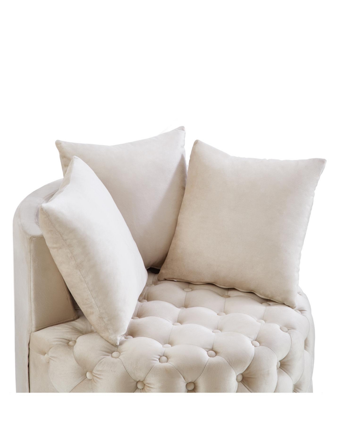 Streamdale Furniture Contemporary Upholstered Tufted Leisure Chair Accent Chair Taupe