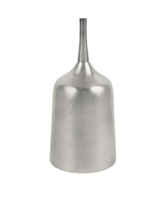 Pip 20.25" Classic Designer Metal Drink Table and Decorative End Table with White Marble Round Top and Bell Pedestal Base