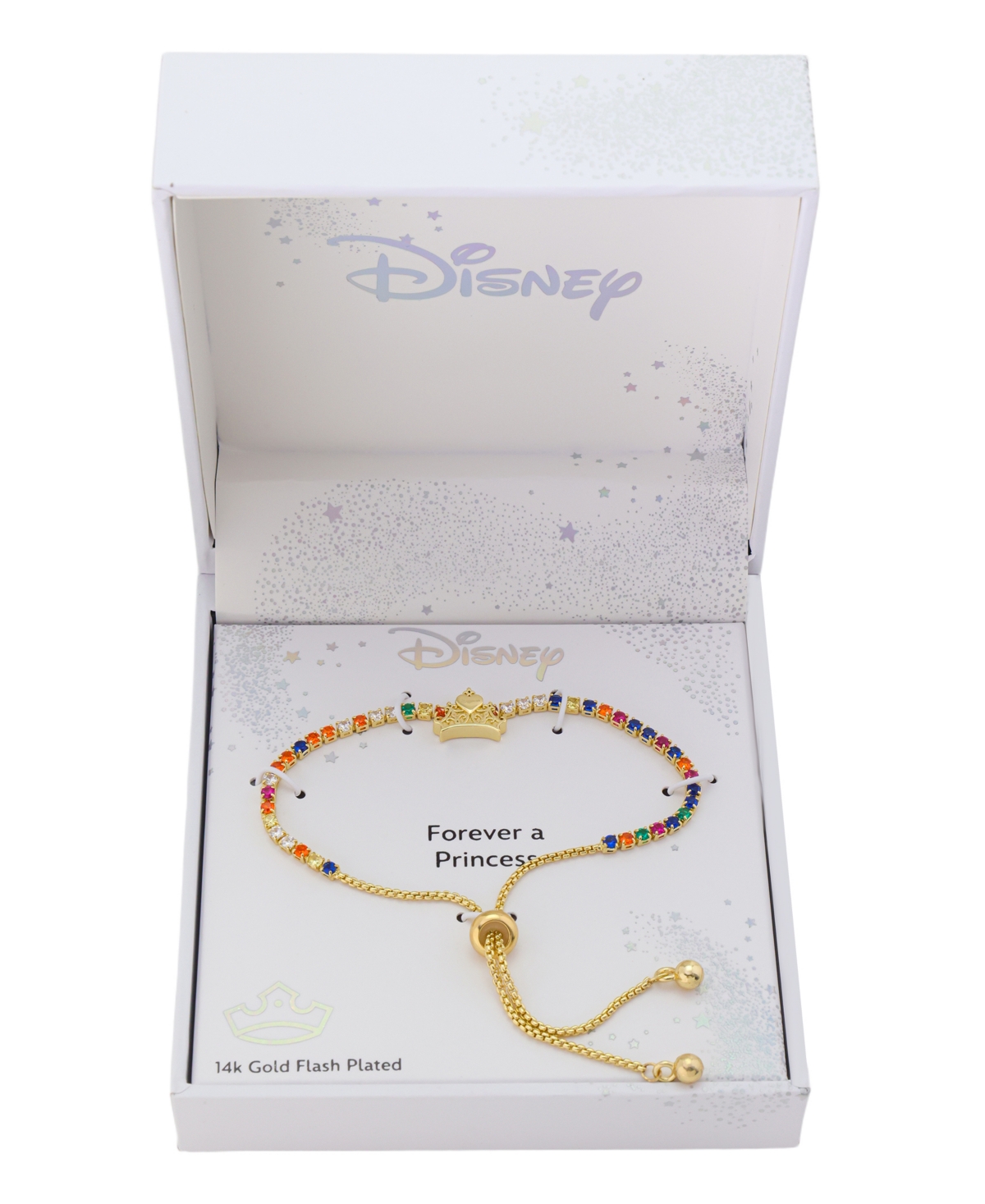 Disney Princess Crown Multicolor Bolo Bracelet