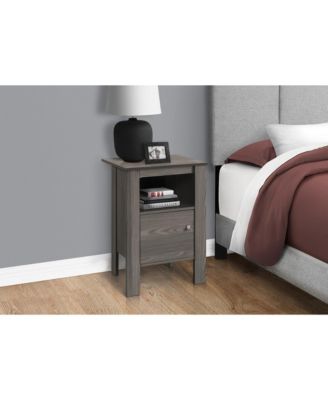 Accent Table, Side, End, Nightstand, Lamp, Storage, Living Room, Bedroom, Grey Laminate, Transitional