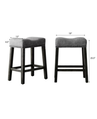 Streamdale  Furniture Saddle Seat Counter Stools (Set of 2)