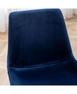 Modern Velvet Dining Chair, Set of 2, Blue