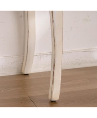 Antique White Carved Console Table