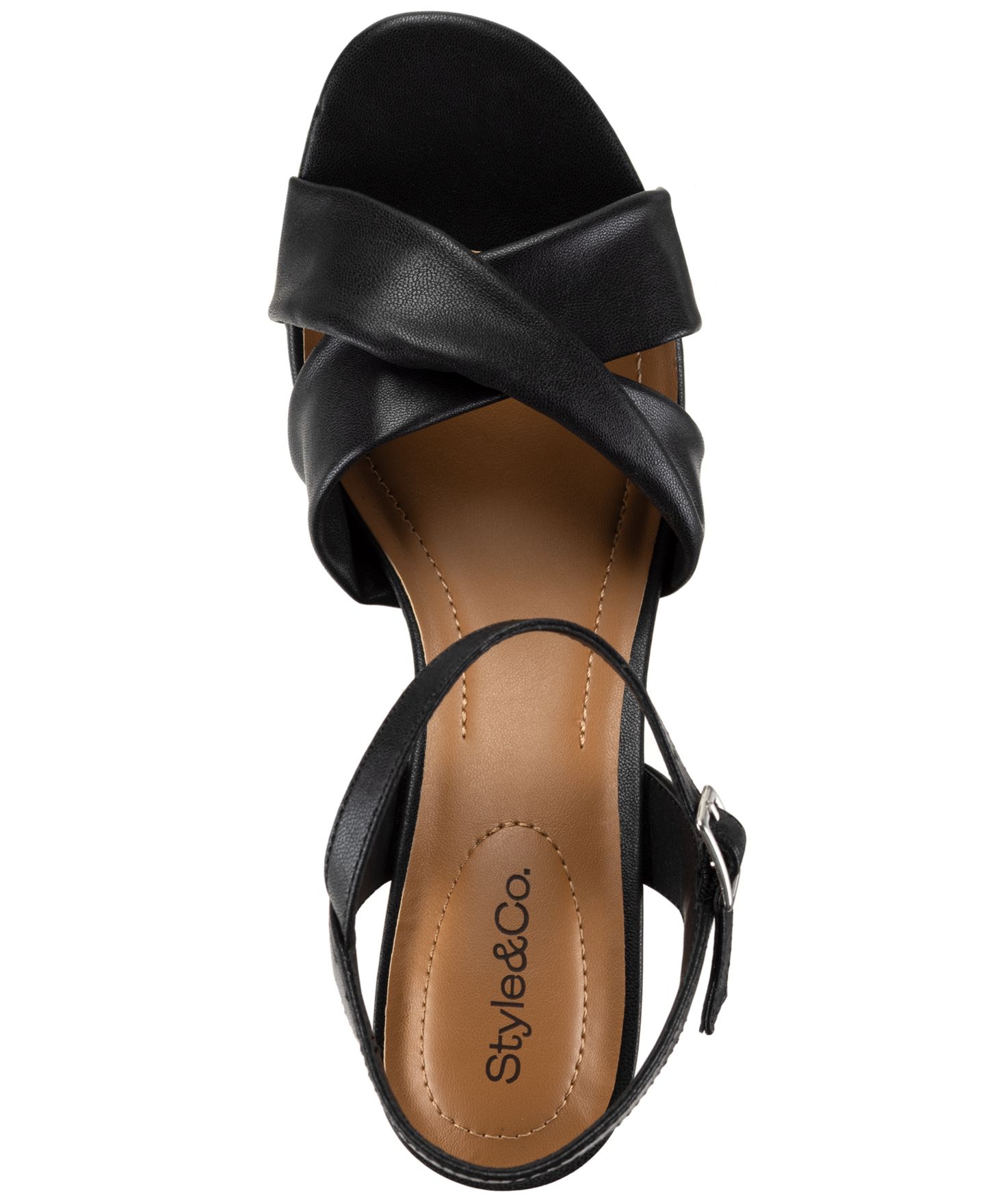 Женские сандалии Style & Co Pipperr Dress Sandals, цвет: Чёрный — фото 4