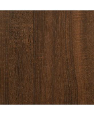 Coffee Table Brown Oak and Black Engineered Wood and Metal Medium