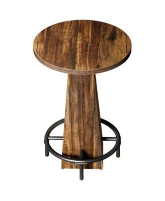 Bar Table, 37.4" High Round Pub Table for Small Spaces, Kitchen, Dining Room (Only Table)