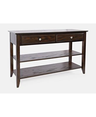Modern Espresso Traditional 48" Sofa Console Table with Two Drawers