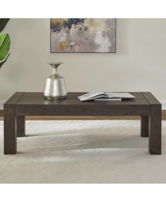 Cascade Falls Living Room Rectangular Cocktail Table - Satin Espresso