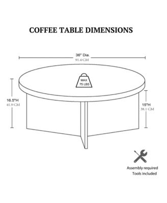 Round Coffee Table with Starburst Veneer Top, Reclaimed Greige Wood Finish, Modern Living Room Design