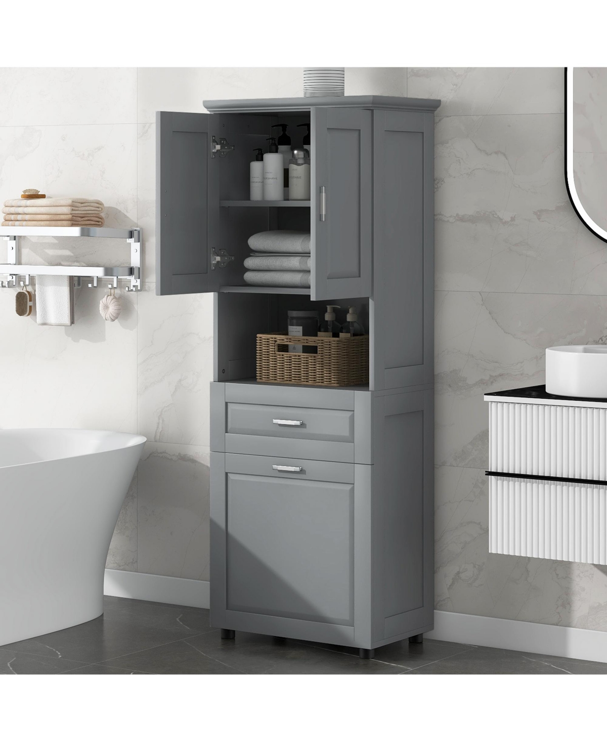 Lovmor High-Quality Mdf Storage Cabinet with Anti-Toppling Device