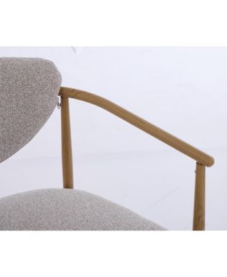 fabric dining/living/bedroom chair with metal frame and wood grain visual