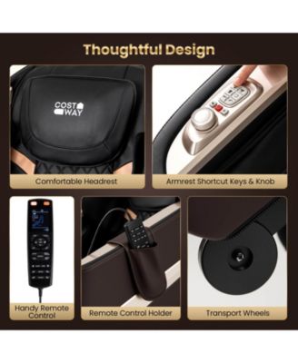 Full Body Massage Chair with Airbags Waist Heater Foot Rollers Voice Control