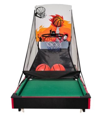 36Inch 2in1 Multi Game Table with Basketball and Billiards Combo Space Saving Design for Family Kids and Adults Indoor Outdoor Use