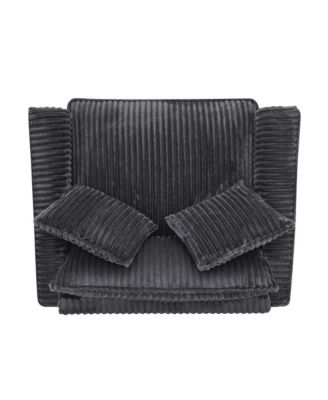 Corduroy Lazy Sofa with Backrest & Armrests for Living Room & Bedroom
