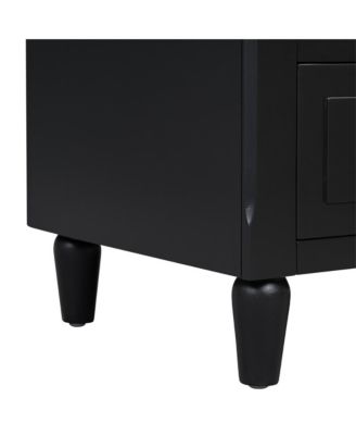 Nightstand with 3 Drawers Modern Bedside Table with Smooth Gliding Rails & Metal Handle