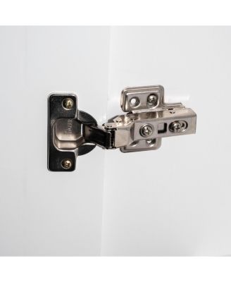 100% Solid Wood Family 4-Door Wardrobe with Raised Panel Doors and Metal Knobs