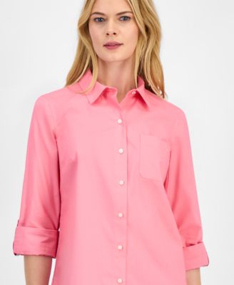Women's Roll-Tab Button-Front Shirt