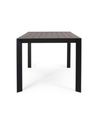 Modern Aluminum Slat Outdoor Dining Table