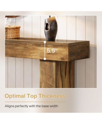 63-Inch Narrow Console Table, Modern Sofa Table for Hallway