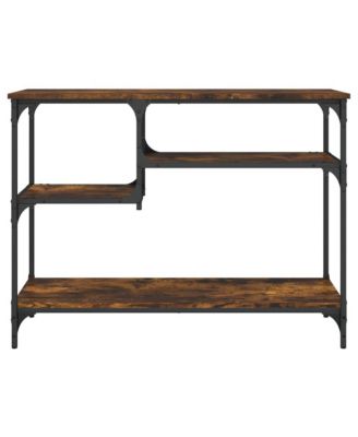 Console Table Smoked Oak Engineered wood, metal 39.4 x 13.8 in