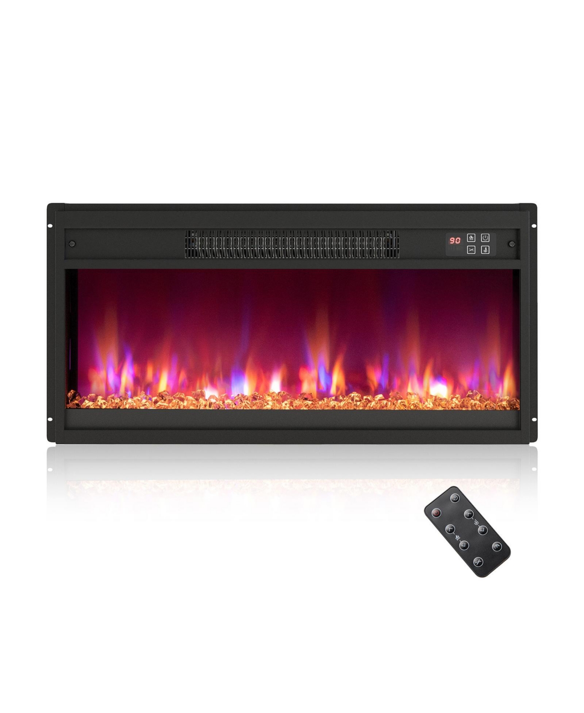 Sugift 26 Inch 1500W Electric Fireplace Insert with Remote Control