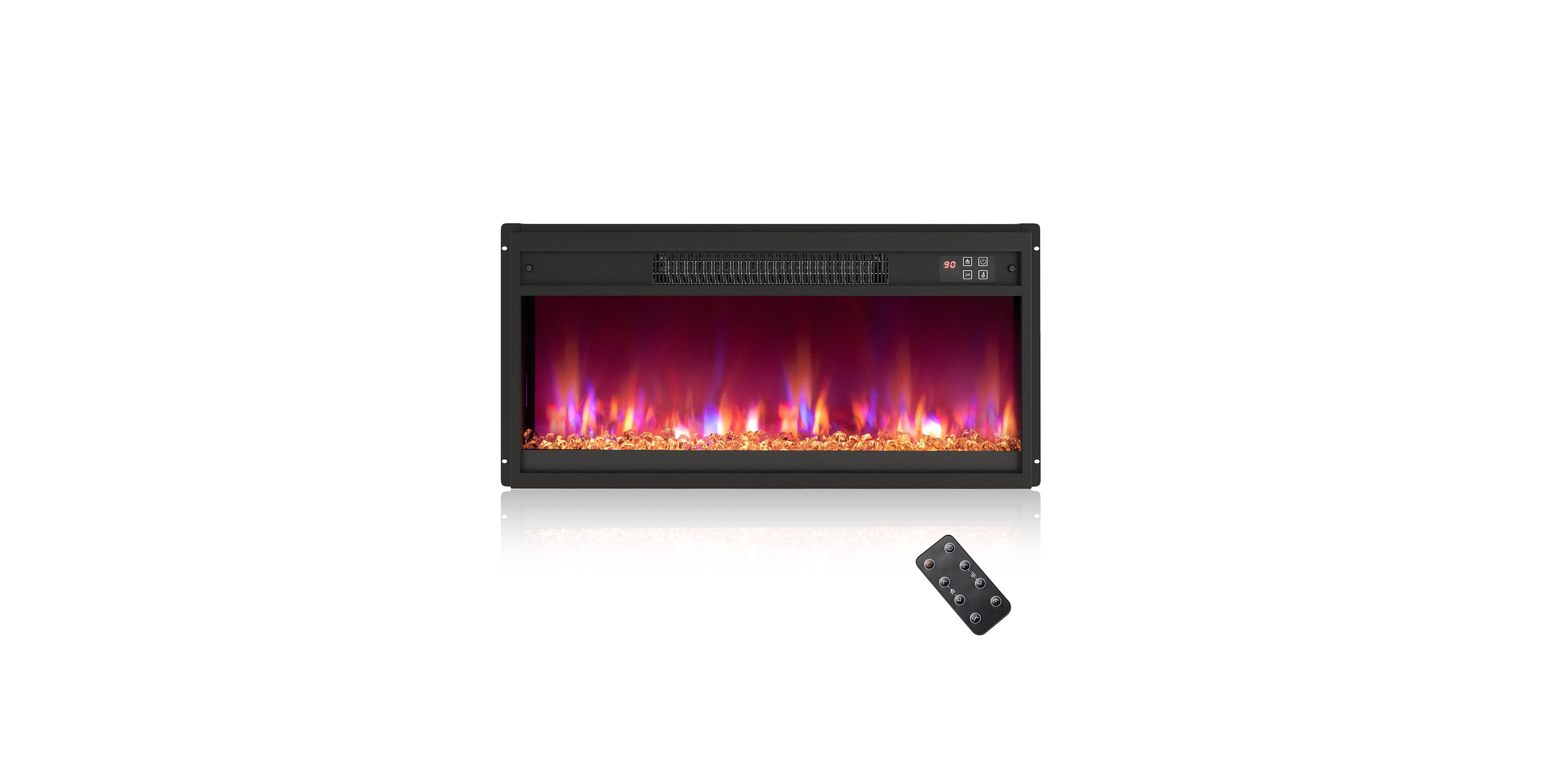 Sugift 26 Inch 1500W Electric Fireplace Insert with Remote Control