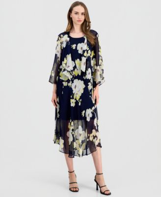 Women's 2-Pc. Floral-Print Jacket & Dress Set