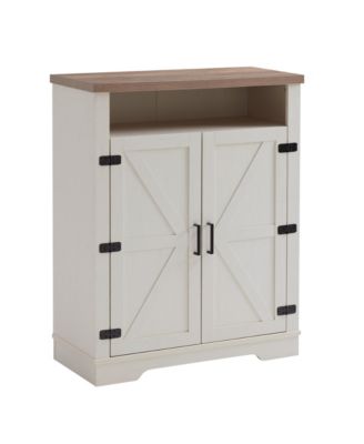 Farmhouse Shoe Cabinet Adjustable 4 Tier Rustic Storage Bench Entryway Hallway