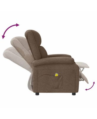 Massage Chair Brown Fabric, wood, and metal Single Massage Chair