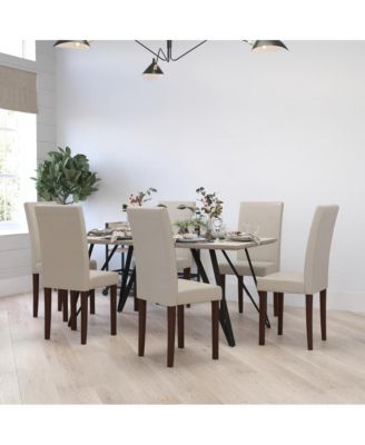 Ellison Mid-Century Panel Back Parsons Accent Dining Chair - Set of 6