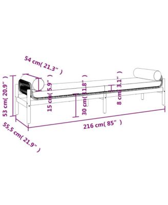 Garden Bench Black and Cream