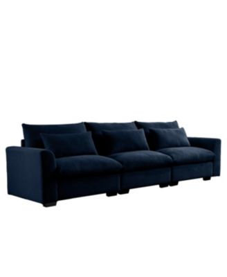 3 Seater Deep Seat Couch, Wide and Deep Comfy Sofa with 3 Pillows