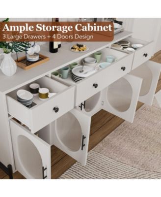 Buffet Cabinet with Storage,62'' Large Sideboard