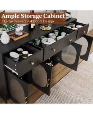 Buffet Cabinet with Storage,62'' Large Sideboard