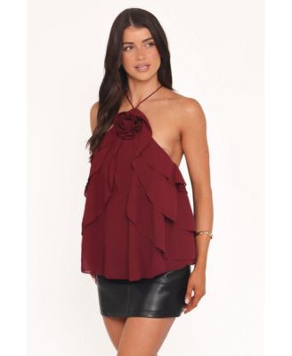 Women's Zorina Halter Neck Chiffon Top